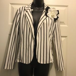 Black & White Striped Blazer